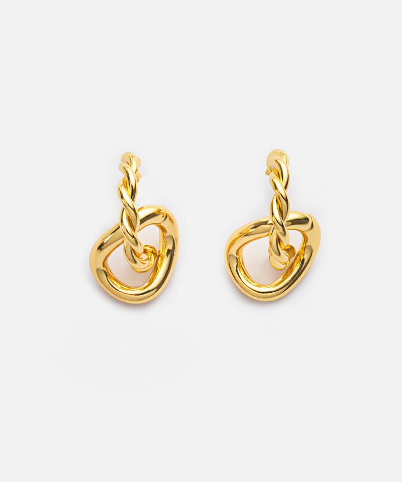 Ipekyol Interlocking Metal Earrings Gold