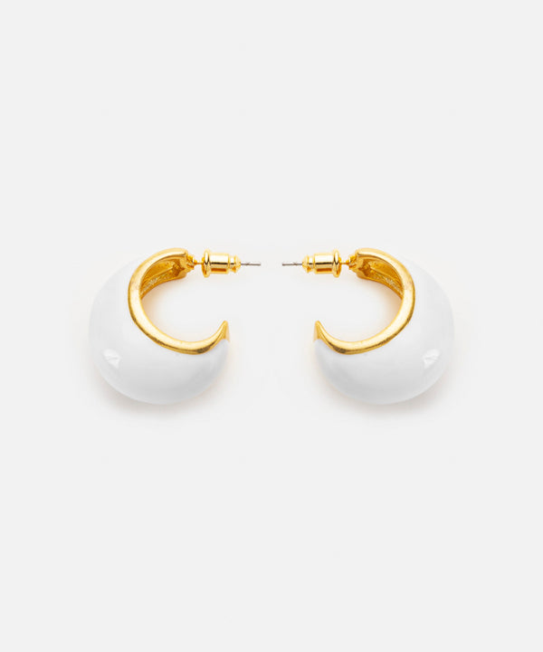 Ipekyol Resin Metal Earrings White