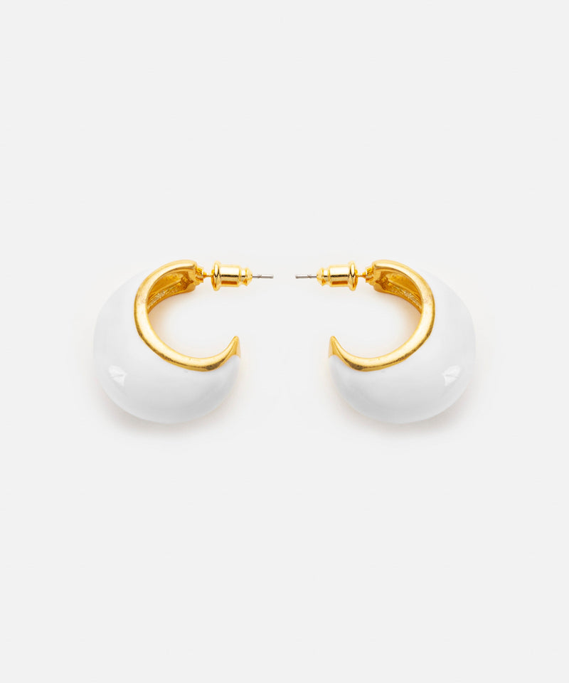 Ipekyol Resin Metal Earrings White