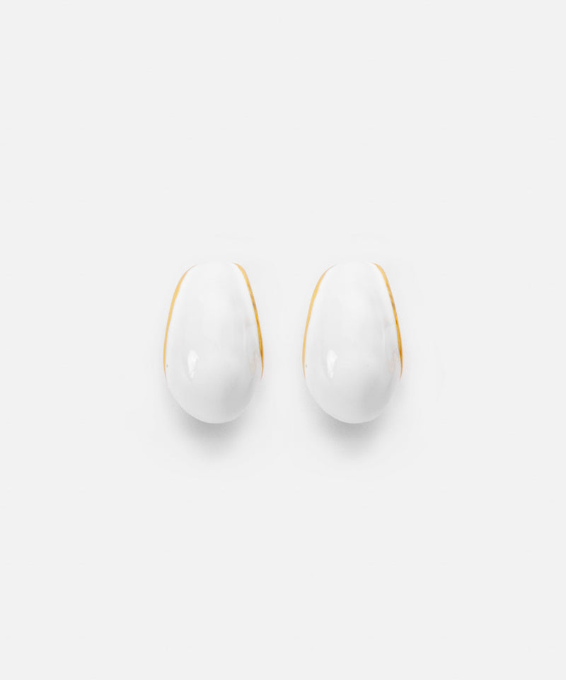 Ipekyol Resin Metal Earrings White