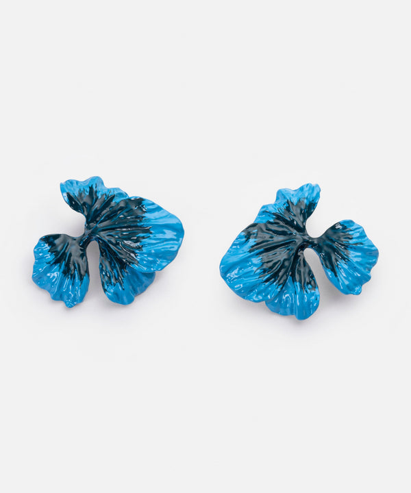 Ipekyol Color Block Flower Earrings Blue