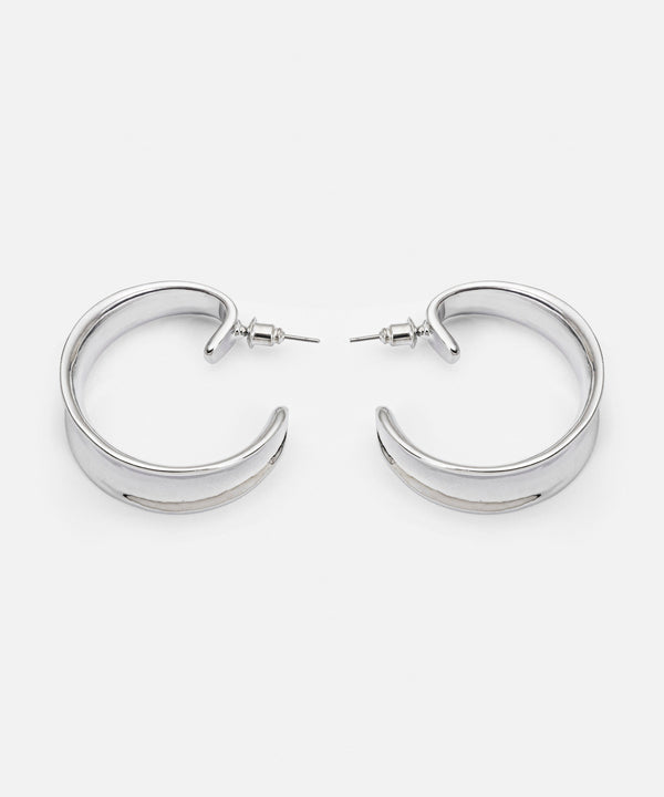 Ipekyol Metal Hoop Earrings Silver