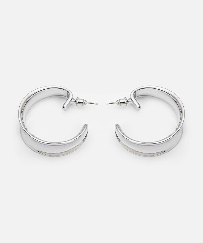 Ipekyol Metal Hoop Earrings Silver
