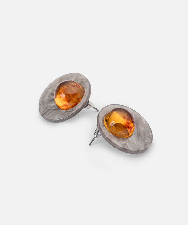 Ipekyol Contrast Acrylic Earrings Brown