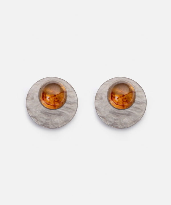 Ipekyol Contrast Acrylic Earrings Brown