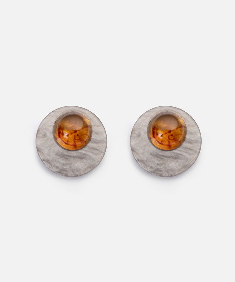 Ipekyol Contrast Acrylic Earrings Brown