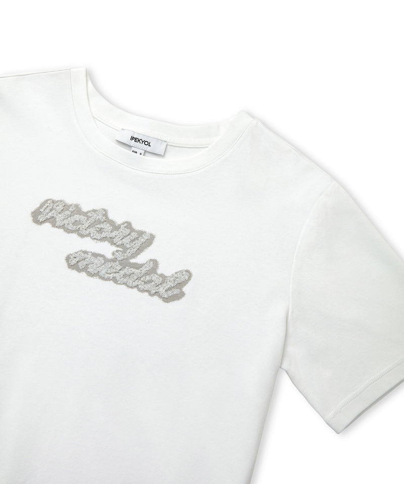 Ipekyol Slogan Embroidered T-Shirt White