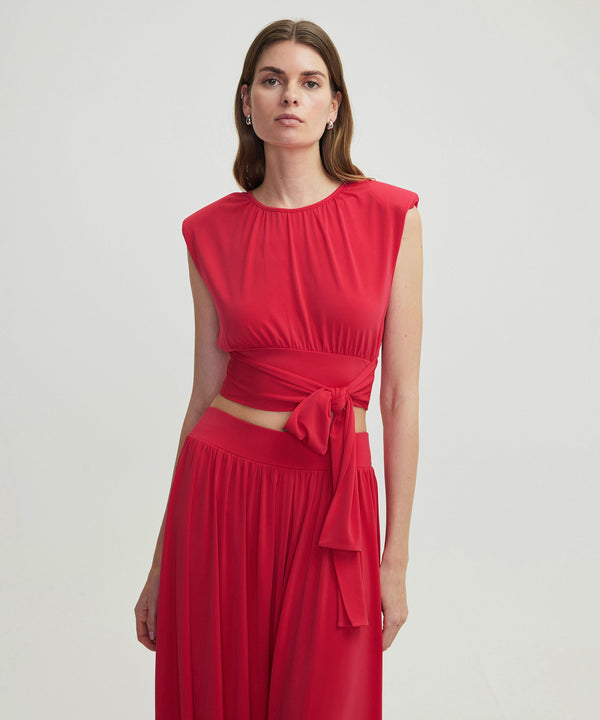 Ipekyol Tie Waist T-Shirt Cherry