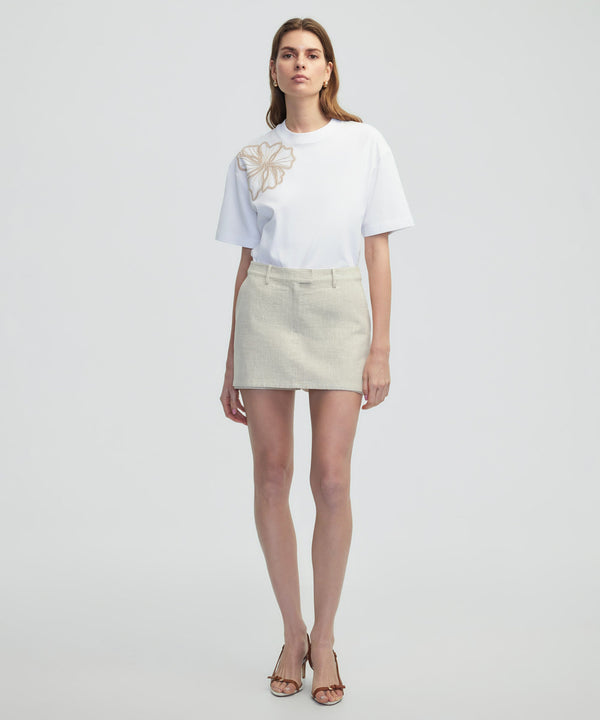 Ipekyol Floral Embroidery T-Shirt White