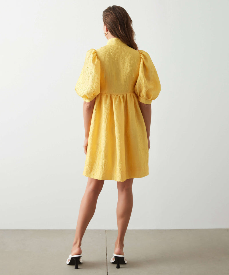 Ipekyol Balloon Sleeve Short Dress Yellow