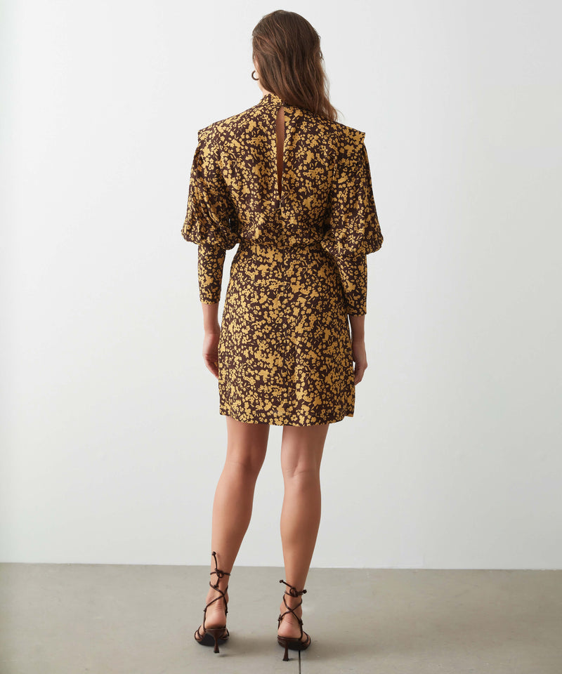 Ipekyol Flower Pattern Dress Brown