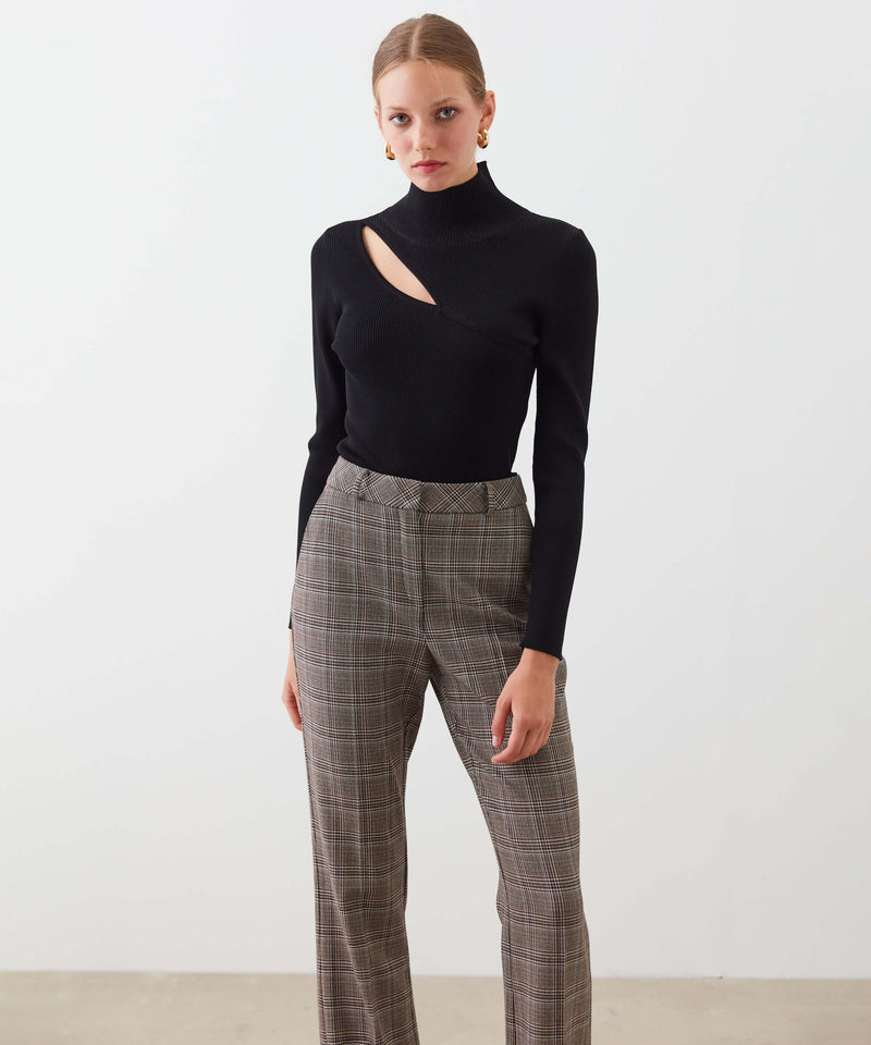 Ipekyol Plaid Pattern Trouser Mink