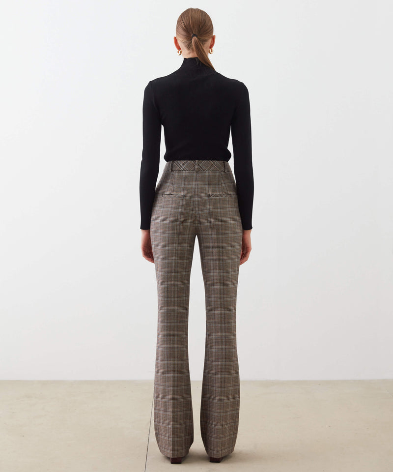 Ipekyol Plaid Pattern Trouser Mink