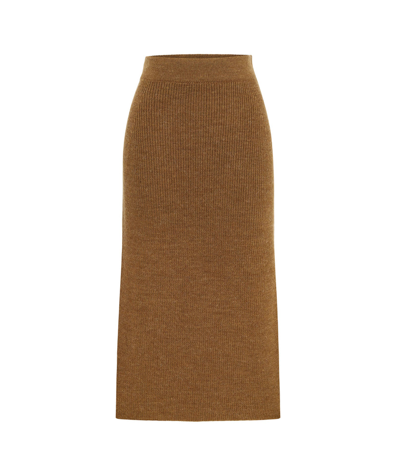 Ipekyol Slit Detail Knit Skirt Caramel