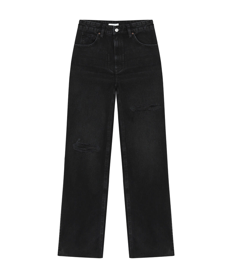 Ipekyol Denim Ripped Detail Trouser Black