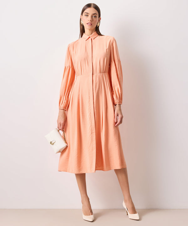 Ipekyol Solid Midi Shirt Dress Salmon