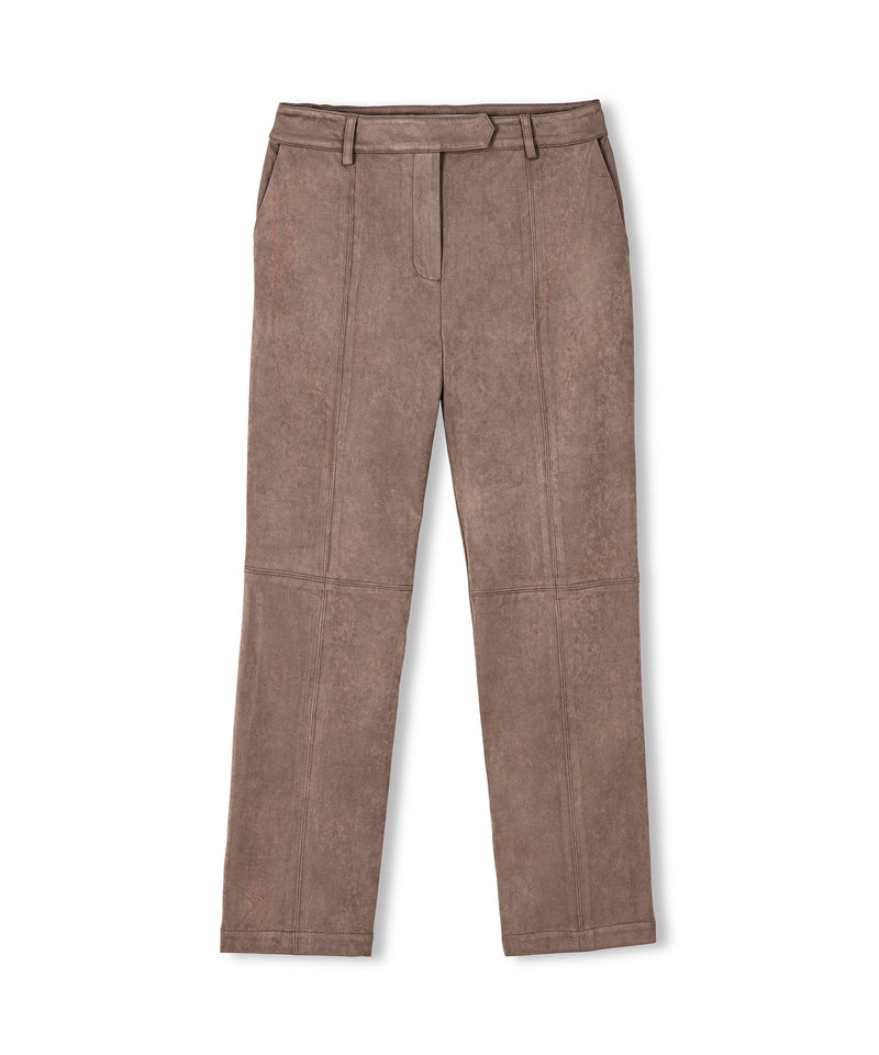 Ipekyol Cigarette Fit Suede Trousers Mink