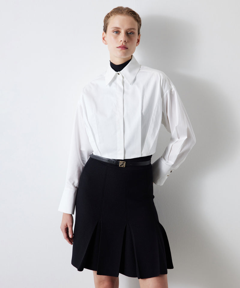 Ipekyol Pleated Crop Shirt White