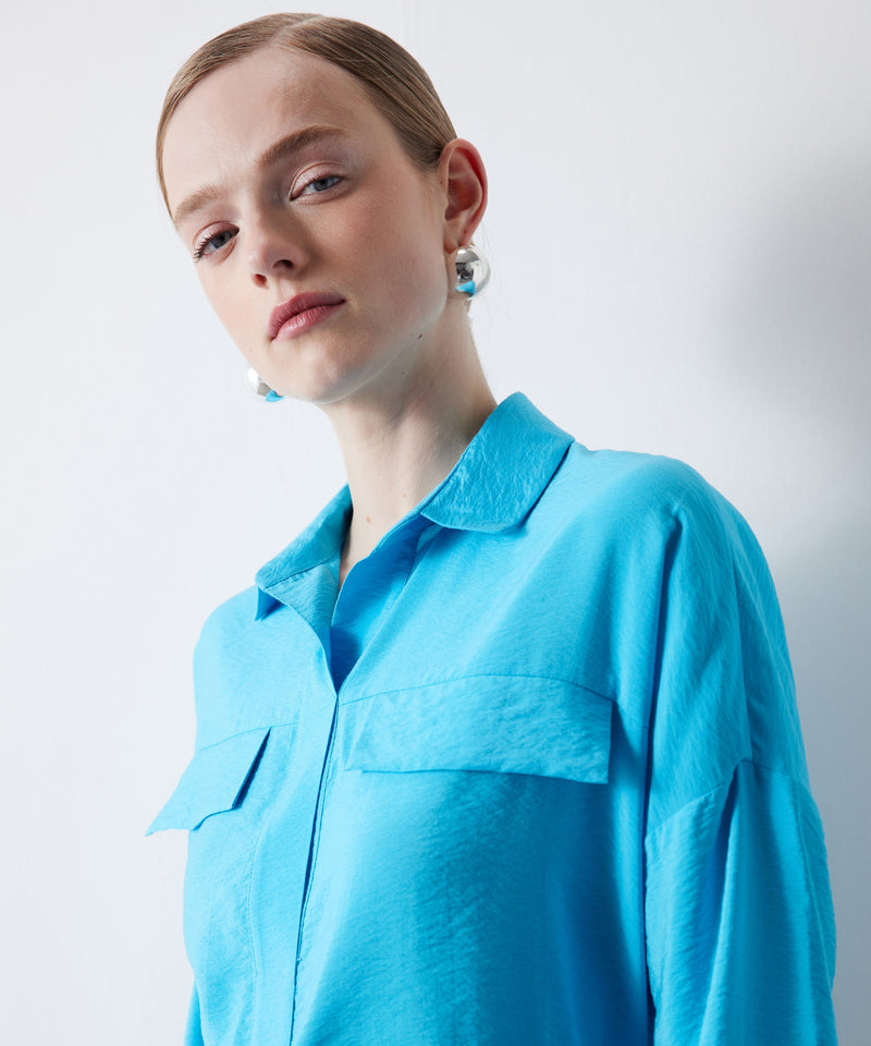 Ipekyol Basic Long Sleeve Shirt Blue