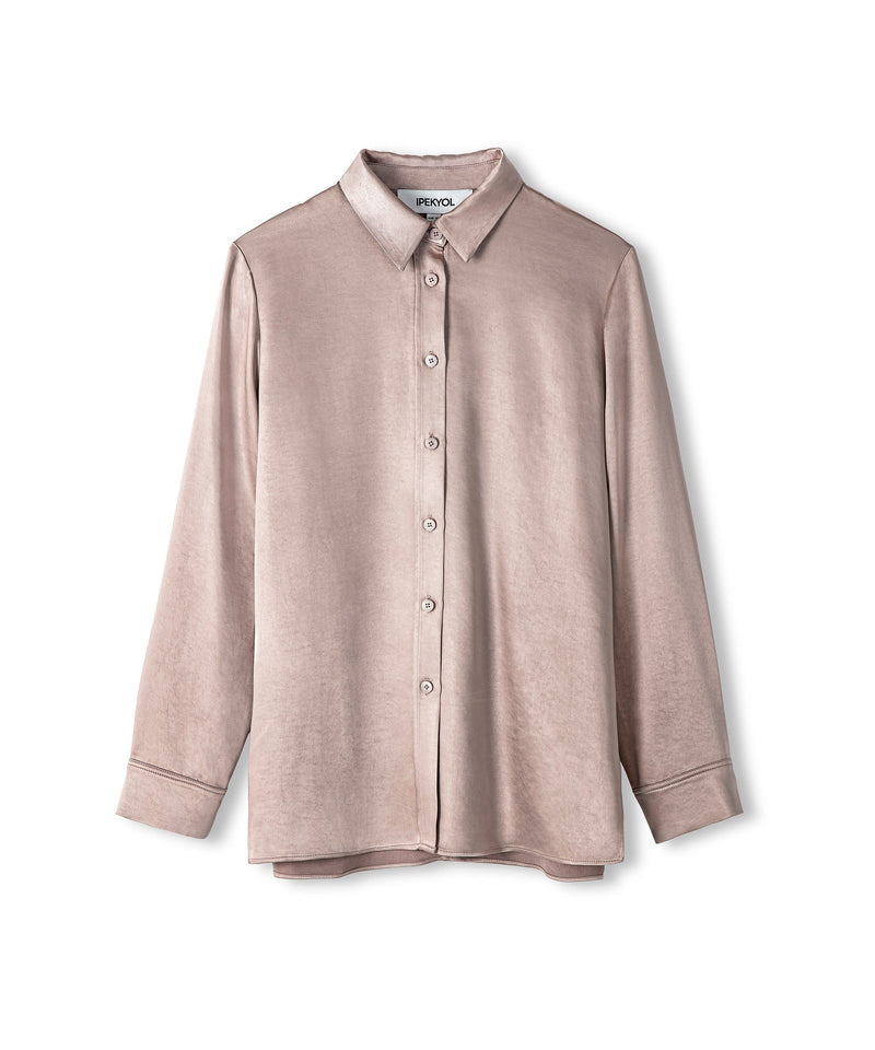 Ipekyol Shiny Textured Shirt Mink