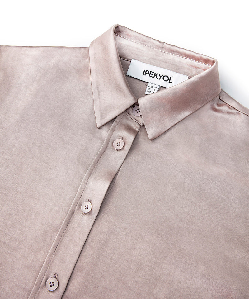 Ipekyol Shiny Textured Shirt Mink