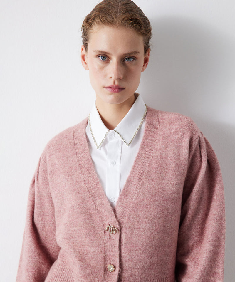 Ipekyol Mixed Button Cardigan Pink