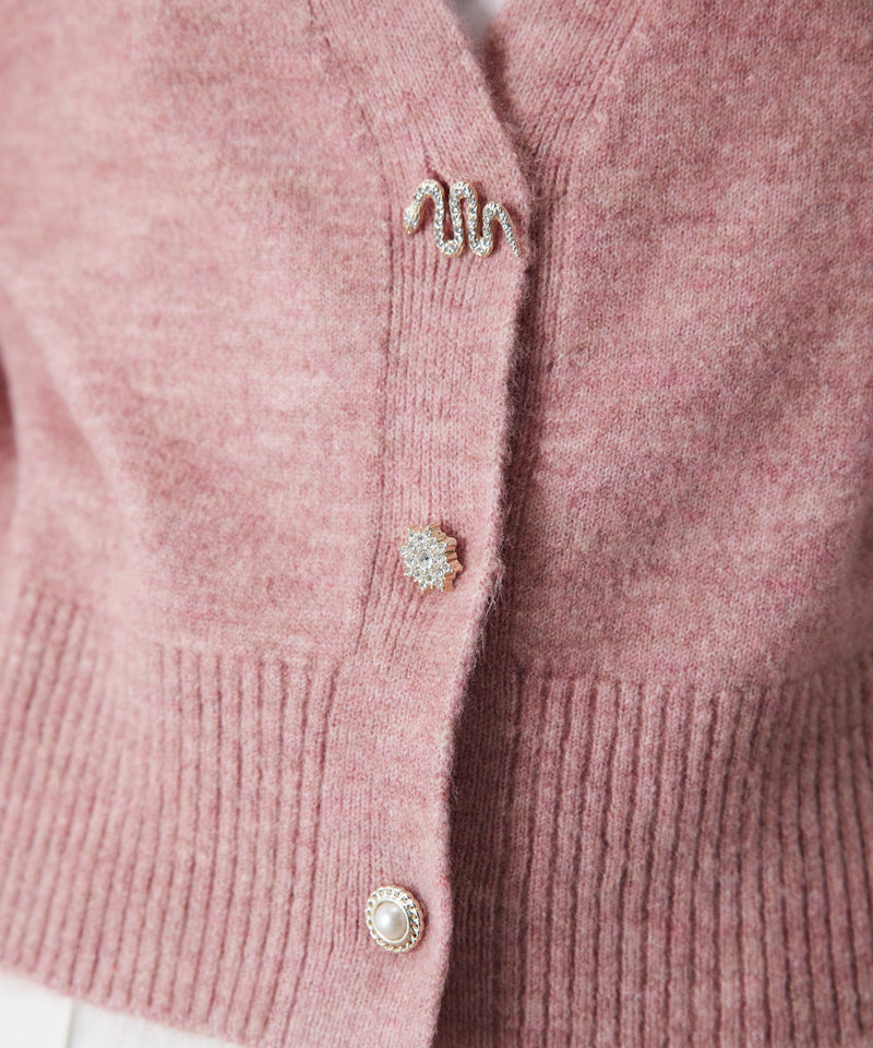 Ipekyol Mixed Button Cardigan Pink