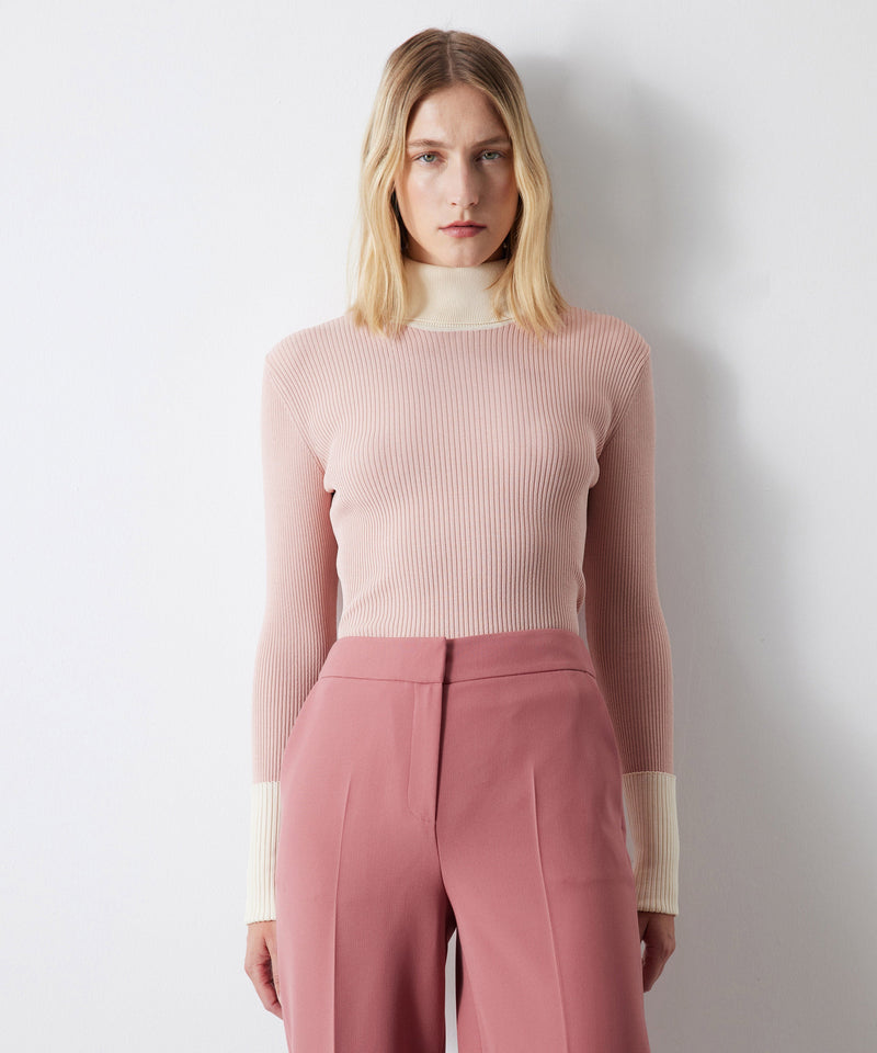 Ipekyol Colorblock Turtleneck Knitwear Powder