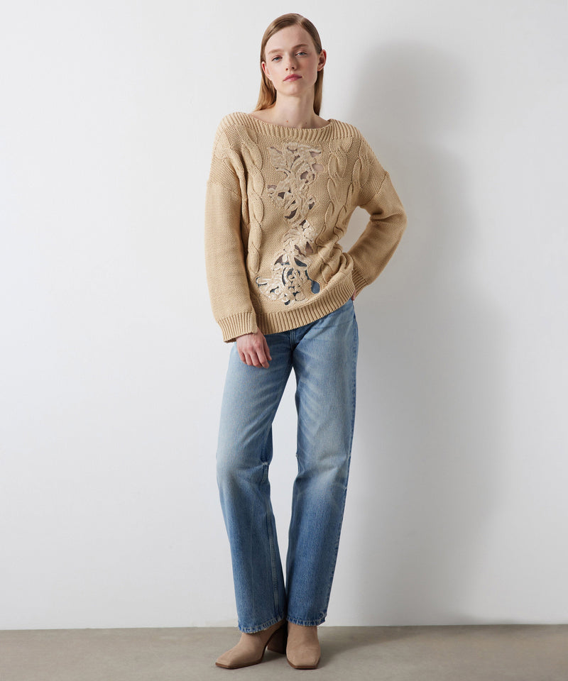 Ipekyol Sequin-Embroidered Knitwear Natural