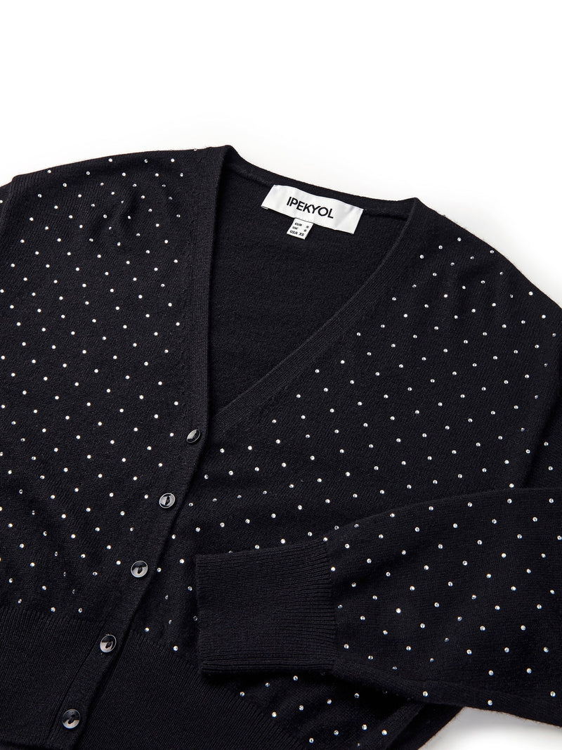 Ipekyol Hotfix Printed Cardigan Black