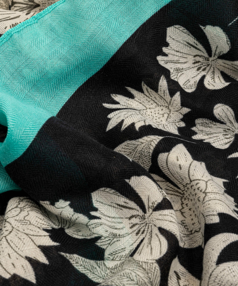 Ipekyol Flower Pattern Shawl Black