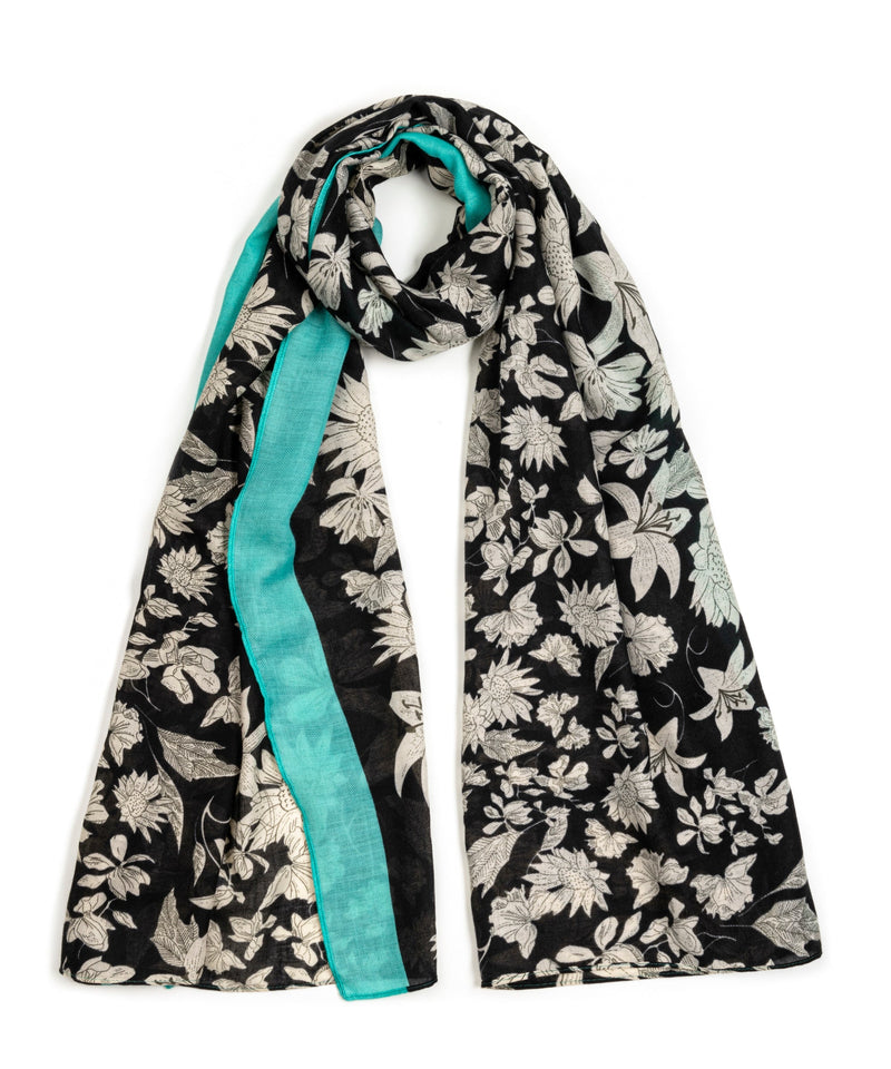 Ipekyol Flower Pattern Shawl Black