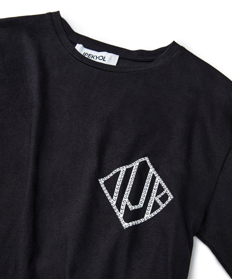 Ipekyol Monogram Print T-Shirt Black