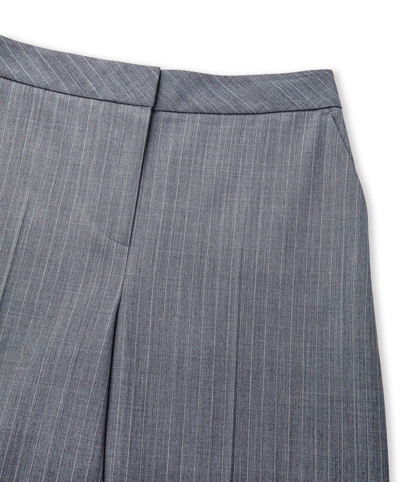 Ipekyol Striped Pattern Straight Fit Trousers Grey