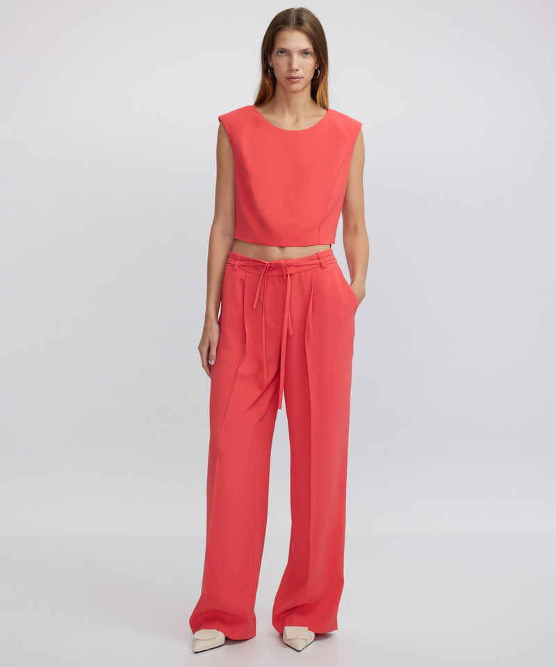 Ipekyol Double Belted Darted Trousers Coral