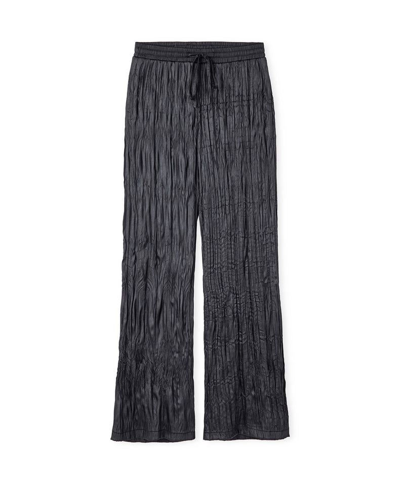 Ipekyol Leather Look Textured Trousers Black