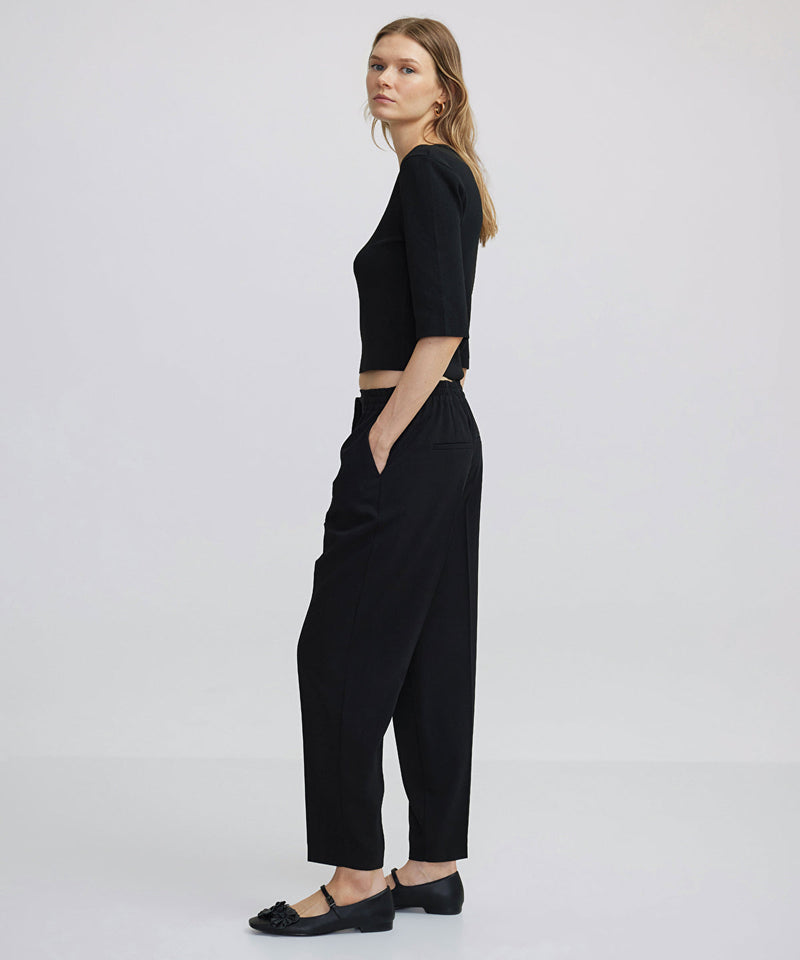 Ipekyol Knitted Wide Leg Fit Trousers Black