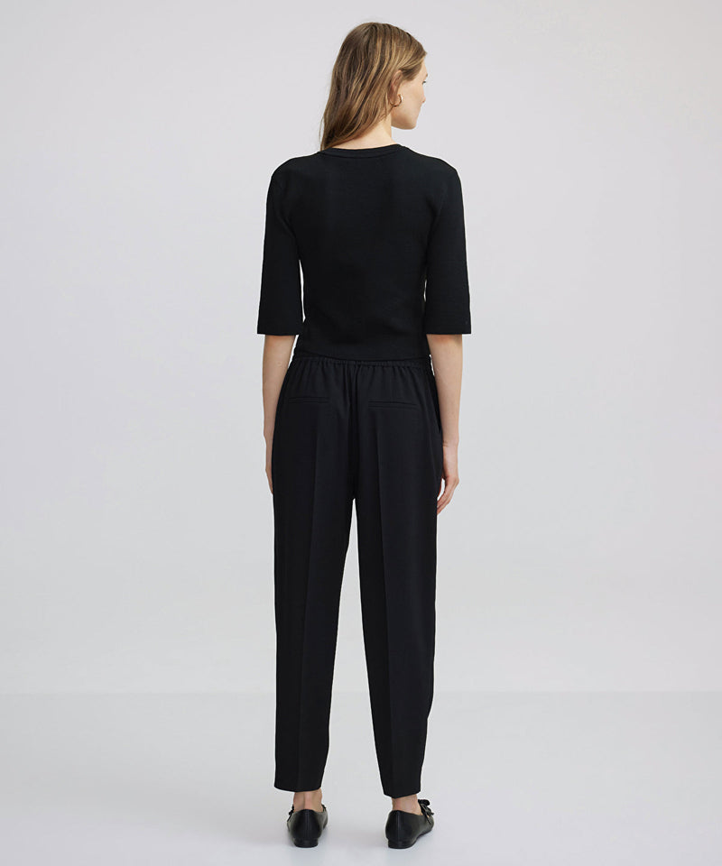 Ipekyol Knitted Wide Leg Fit Trousers Black