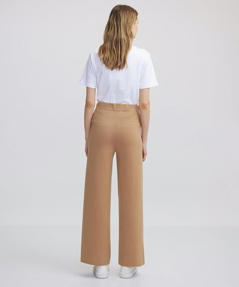 Ipekyol Knitted Wide Leg Fit Trousers Camel