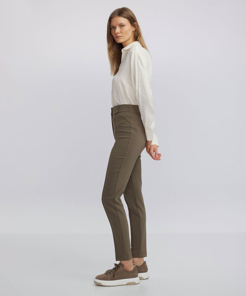 Ipekyol Skinny Fit Trousers With Metal Accessories Mink