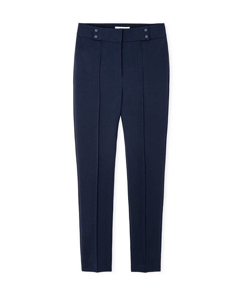 Ipekyol Skinny Fit Trousers With Metal Accessories Navy