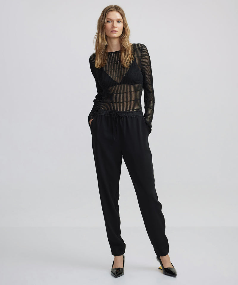 Ipekyol Contrast Waist Trousers Black