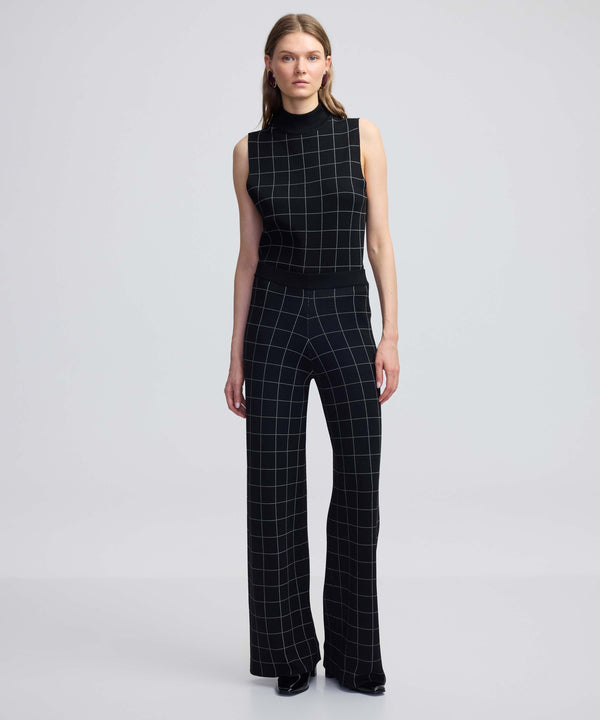 Ipekyol Square Pattern Knitted Trousers Black