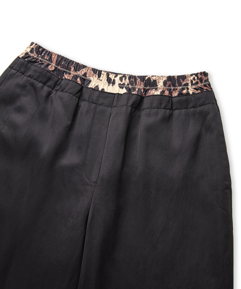 Ipekyol Leopard Pattern Mix Trousers Black