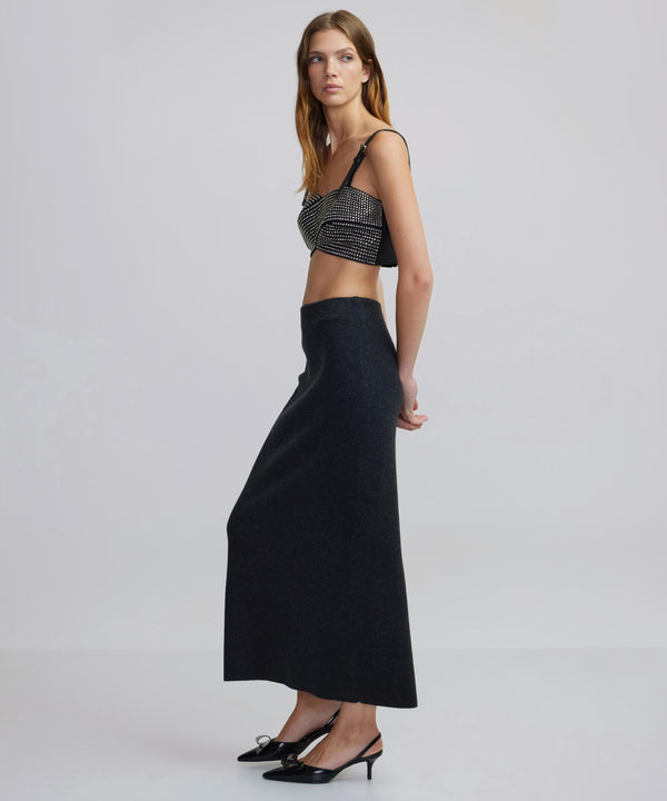 Ipekyol High Waist Midi Skirt Anthracite