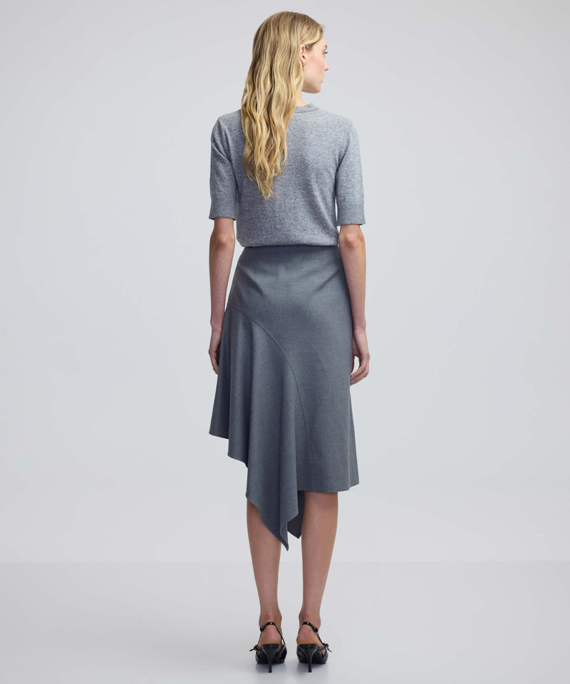 Ipekyol Asymmetrical Flounced Skirt Grey