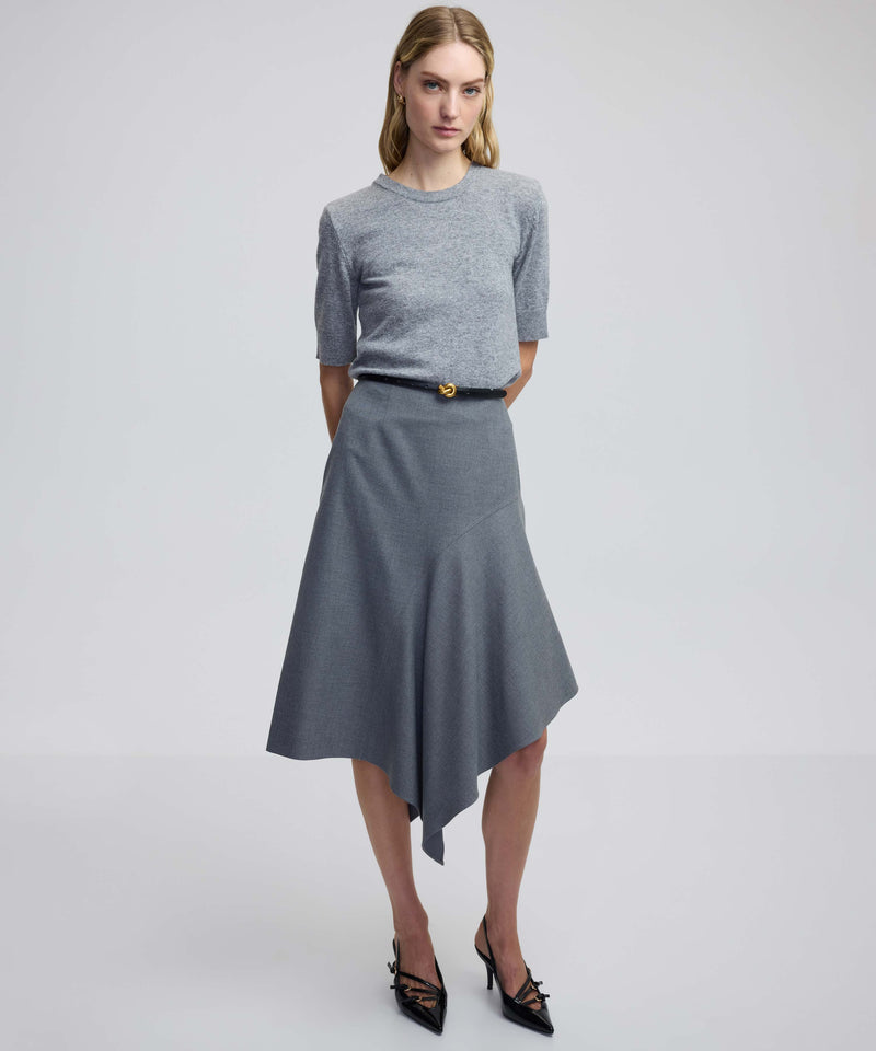 Ipekyol Asymmetrical Flounced Skirt Grey