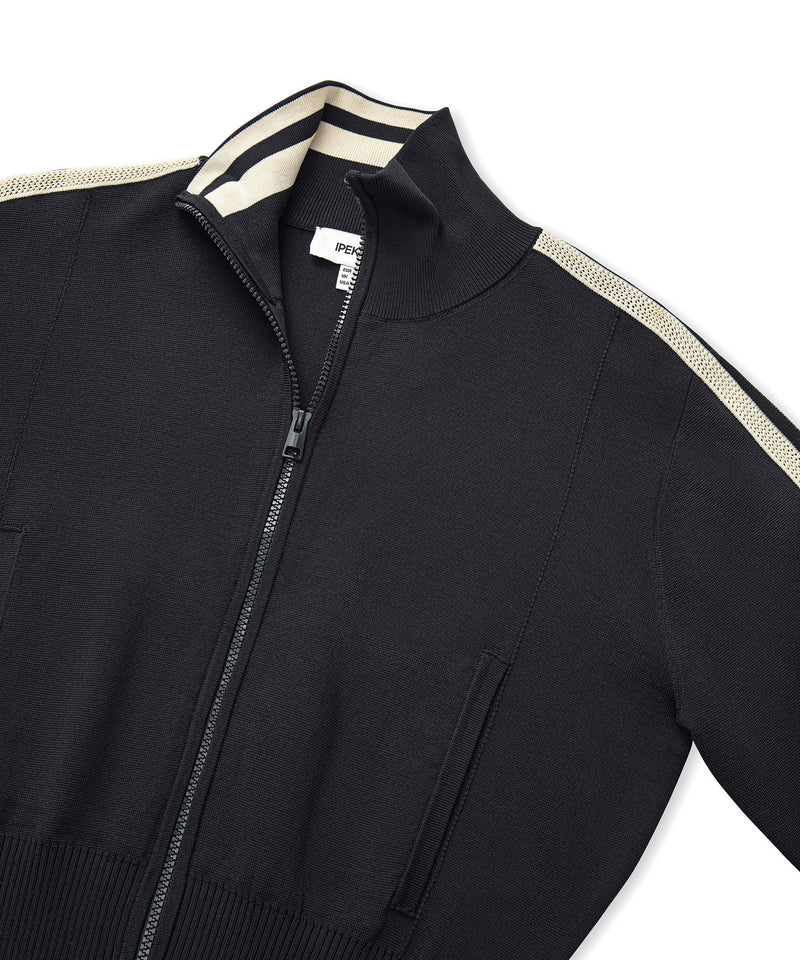 Ipekyol Striped Pattern Mix Jacket Black