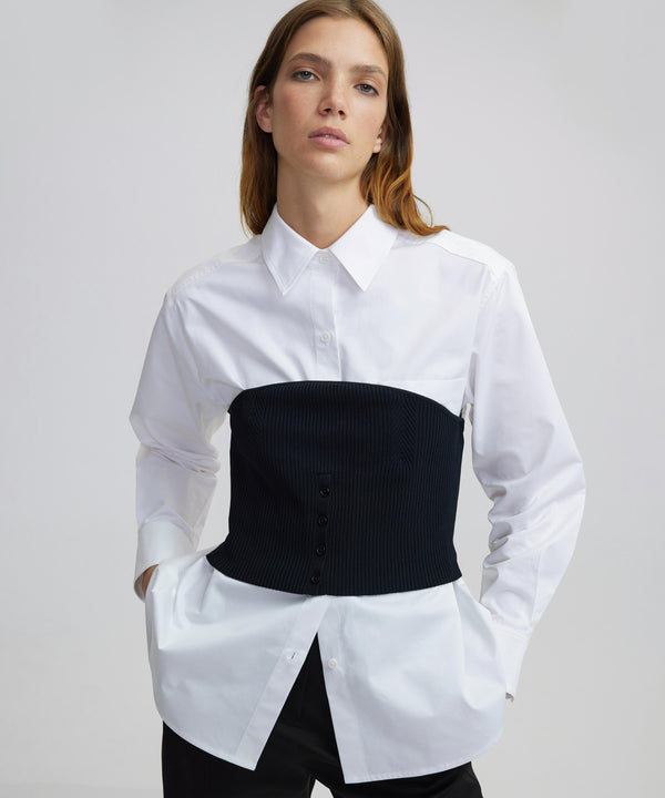 Ipekyol Shirt With Removable Tricot Corset White