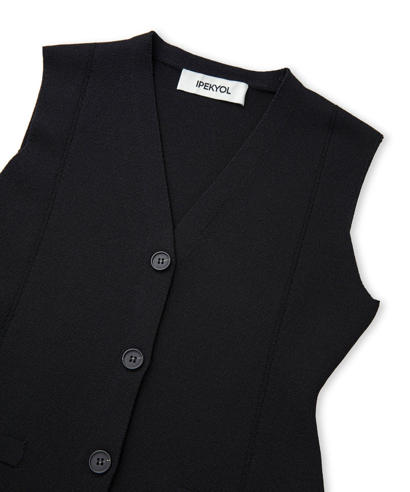 Ipekyol Buttoned Knitted Vest Black